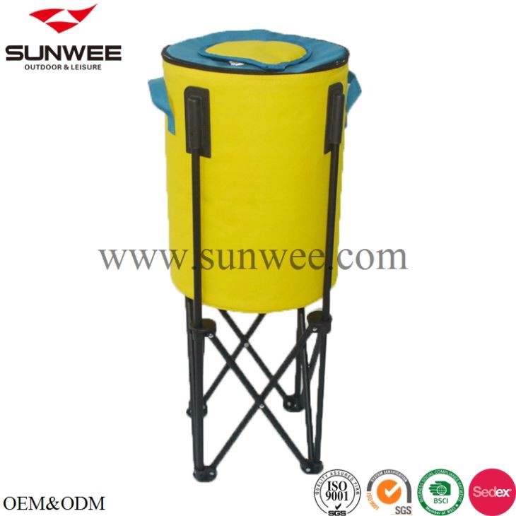 Outdoor beverage cooler bag with stand